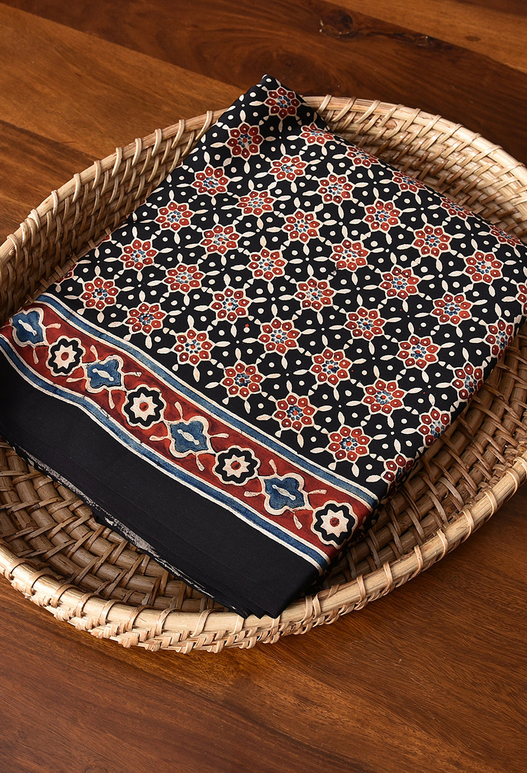 Ajrakh Modal Silk Premium Saree