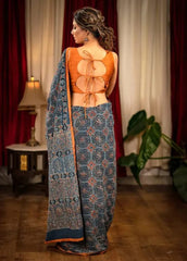INDIGO HERITAGE AJRAKH SAREE